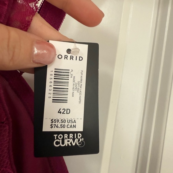 Torrid Pink Lace Bra and Panty Set - Picture 5 of 7